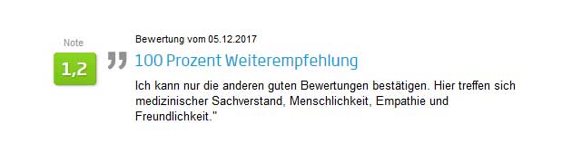 Jameda Bewertung - Brustverkleinerung